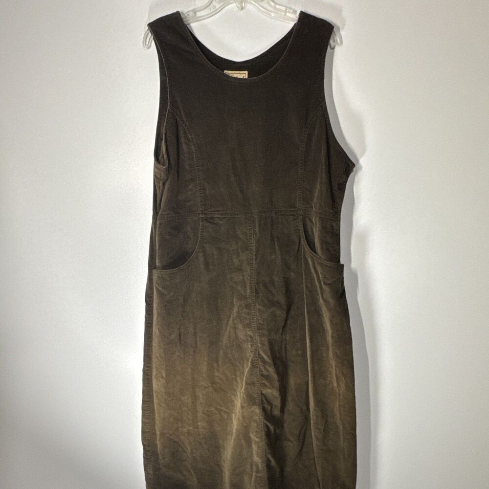 Vintage 90s Woolrich Dress Womens Bark Brown Cotton Jump Suit  Large